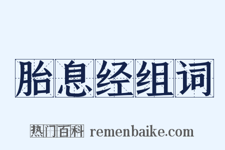 胎息经组词是什么意思的图片